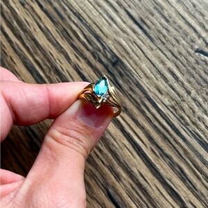 Blue topaz ring